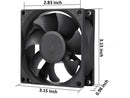 80mm 24V DC Cooling Fan CF8025 High Speed 24V 80mm 25mm 2Pin PC Exhaust Muffin