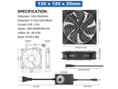 12V 120mmx25mm 4.72inch Moisture-Proof Small Computer Muffin Exhaust Vent Fans