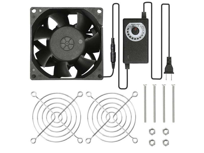 PANO-MOUNTS Moisture-Proof 12V DC 80mm Fan 8038 Small Computer Muffin Exhaust