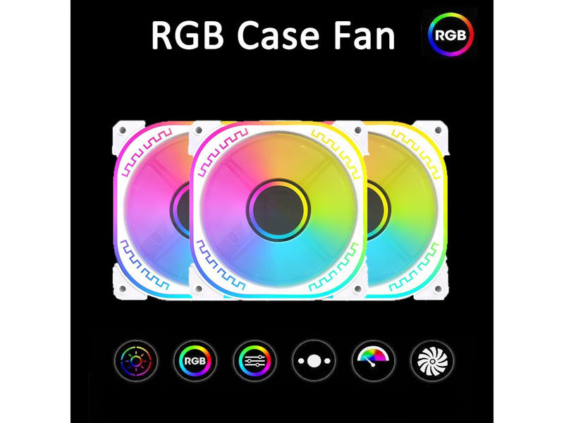 PANO-MOUNTS 120mm RGB Case Fans 12V Infinity Mirror Fan Quiet Gaming PC Computer