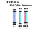 PANO-MOUNTS ATX 24Pin Power Supply Extension Cable Kits RGB PSU Cable with 5V