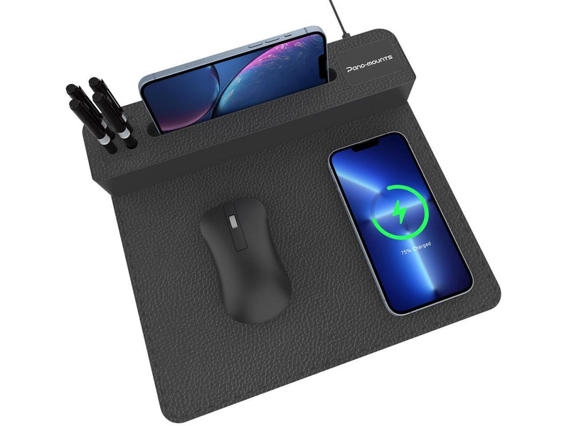 15W Wireless Charging Mouse Pad Qi Phone Wireless Desk Charger Mouse Mat With