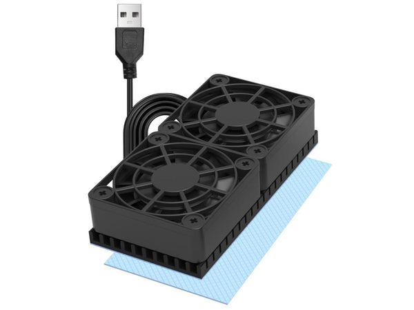 PANO-MOUNTS 40mmx2 Mini USB Radiator Fan Silent and Efficient 4010 Fan With