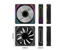 PANO-MOUNTS 120mm Black Infinity Mirror RGB Fans 12V 6Pin Quiet Gaming PC