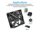 80mm 12V DC  Computer Fan 3.15 inch 2 Pin XH 2.54 8025 High Performance Power