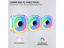 PANO-MOUNTS 120mm RGB Case Fans 12V Infinity Mirror Fan Quiet Gaming PC Computer