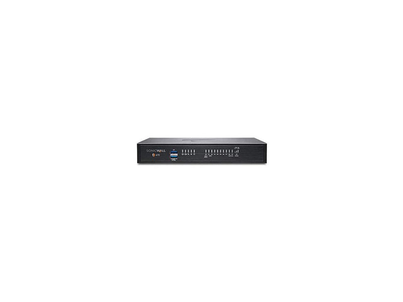 SonicWall TZ670 Network Security Appliance and 1YR TotalSecure Essential Edition