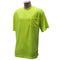 NON RATED SS POCKET TEE HIVIS. LIME 2X