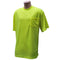 NON RATED SS POCKET TEE HIVIS. LIME 3X
