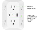 Belkin 6-Outlet Surge Protector Power Strip, Wall-Mountable with 6 AC Outlets,