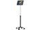 CTA Digital Compact Mobile Floor Stand with Universal Security Enclosure Black