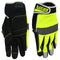 Black Canyon Outfitters Safety Work Gloves Hi-Vis Hi-Dex Leather w Neoprene Padding  Large