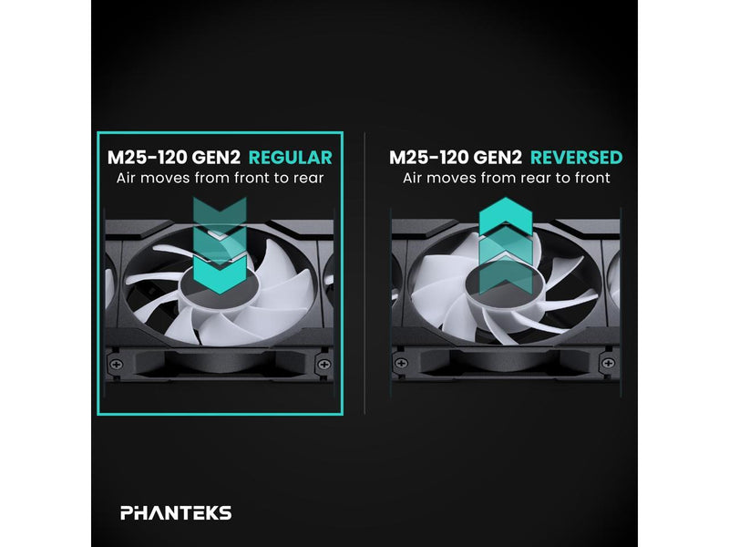 Phanteks M25-120 Gen2, 120mm ARGB High Performance Cooling Fan, Daisy-chain