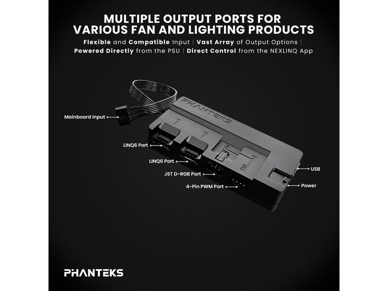 Phanteks Nexlinq Hub, Fan & Lighting control Windows App, Multiple channel