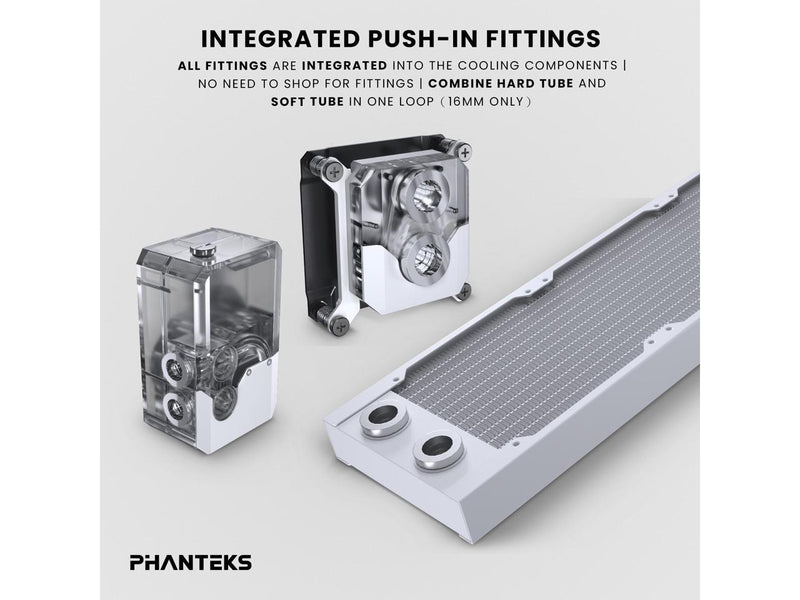 Phanteks Glacier EZ-Fit 360 D30-KIT, Complete DIY Water-Cooling Kit, CPU-Block,