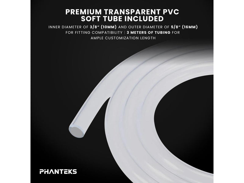 Phanteks Glacier EZ-Fit 360 SOFT-KIT, Complete DIY Water-Cooling Kit, CPU-Block,