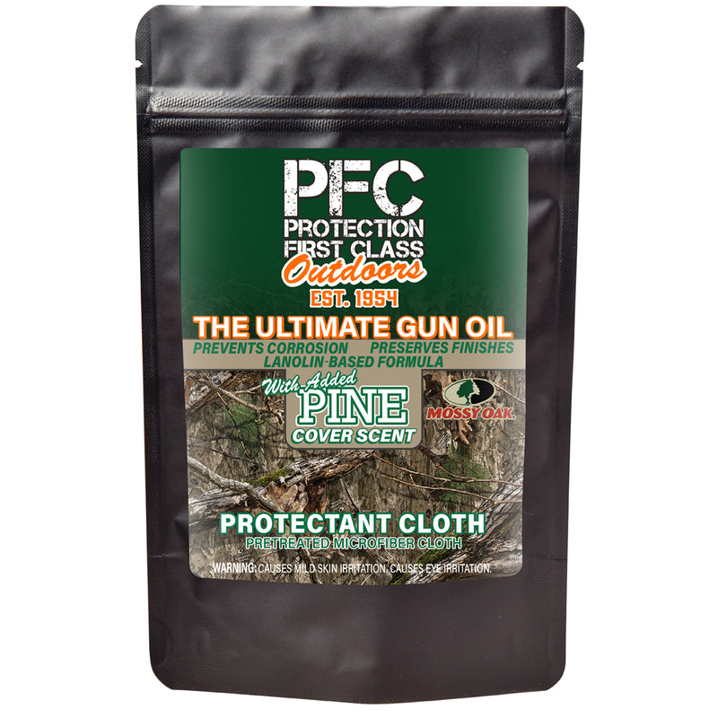 Hunters Pretreated Gun Oil Microfiber Cloth w PFC Non-Toxic Pine Scent Lanolin