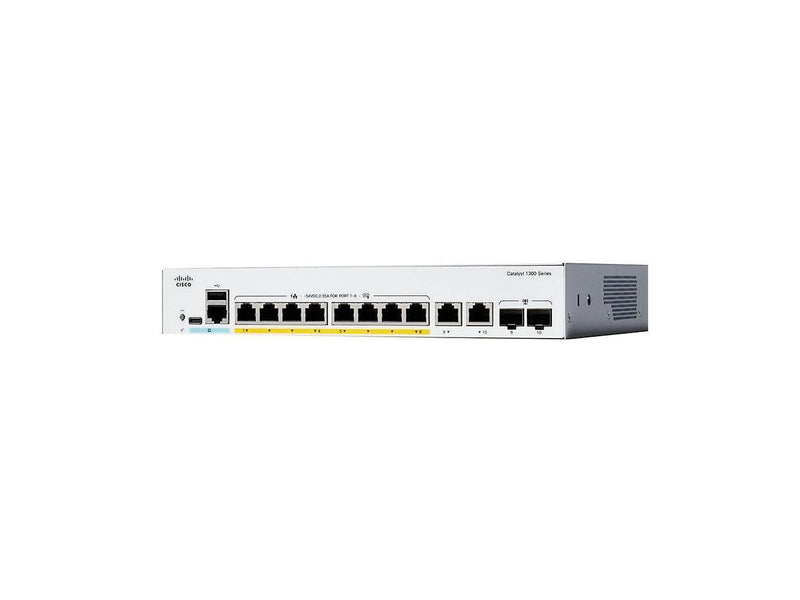 Cisco Catalyst C1300-8P-E-2G Ethernet Switch, 8 Ports - Manageable - Gigabit
