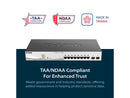 D-Link 10-Port Gigabit Smart Managed PoE+ Switch | 8 PoE+ Ports (130W) + 2