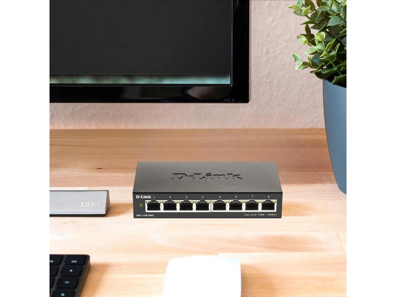 D-Link 8-Port Gigabit Smart Managed Switch | Web Managed | Cable Diagnostics |