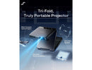 Aurzen ZIP Tri-Fold DLP Ultra-Portable Mini Pocket Projector, Bluetooth 5.4,