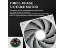 TRYX ROTA PRO 120 White 120mm Case Fan 4-Pin PWM LCP Material FDB Case Fan