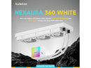 Sudokoo NEXAURA 360 White Liquid CPU Cooler: 360mm AIO CPU Cooler with PWM Pump