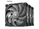 Sudokoo MACH120-3IN1 120mm Case Fan: 3 Pack PWM Quiet PC Fans with FOC Motor - 4