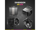 Sudokoo SK620 AM5 Air Cooler: 6 Heatpipes Dual Tower CPU Air Cooler for AM5