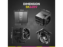 Sudokoo SK620V CPU Air Cooler: 6 Heatpipes Dual Tower CPU Cooler with Digital