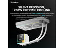 Sudokoo ENERGLO-240 White Liquid Cooler: 240mm AIO CPU Cooler with Data Display