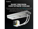 Sudokoo ENERGLO-360 White Liquid Cooler: 360mm AIO CPU Cooler with Data Display