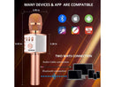 BONAOK  Wireless Bluetooth Karaoke Microphone,3-in-1 Portable Handheld Karaoke
