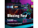 DATO 1TB M.2 2280 NVMe SSD, PCIe Gen4 x4 Internal SSD, Up to 5100/4600MB/s,