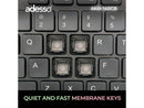 Adesso AKB-140CB Wired USB Keyboard and Mouse Combo with Copilot AI Hotkey Low