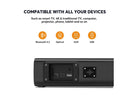 Wohome 2.1ch Small Sound Bars for TV with 6 Levels Voice Enhancement, Built-in
