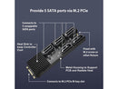 Vantec M.2 PCIe Gen3x2 B+M Key to 5 Ports SATA III Expansion Card (UGT-M2670)