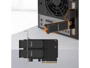 Removable Dual M.2 NVMe SSD to PCIe 4.0 x8 Mobile Rack Adapter Card for PCIe