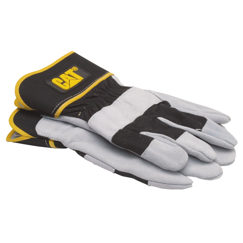 Gray Lined Split Leather Palm Glove