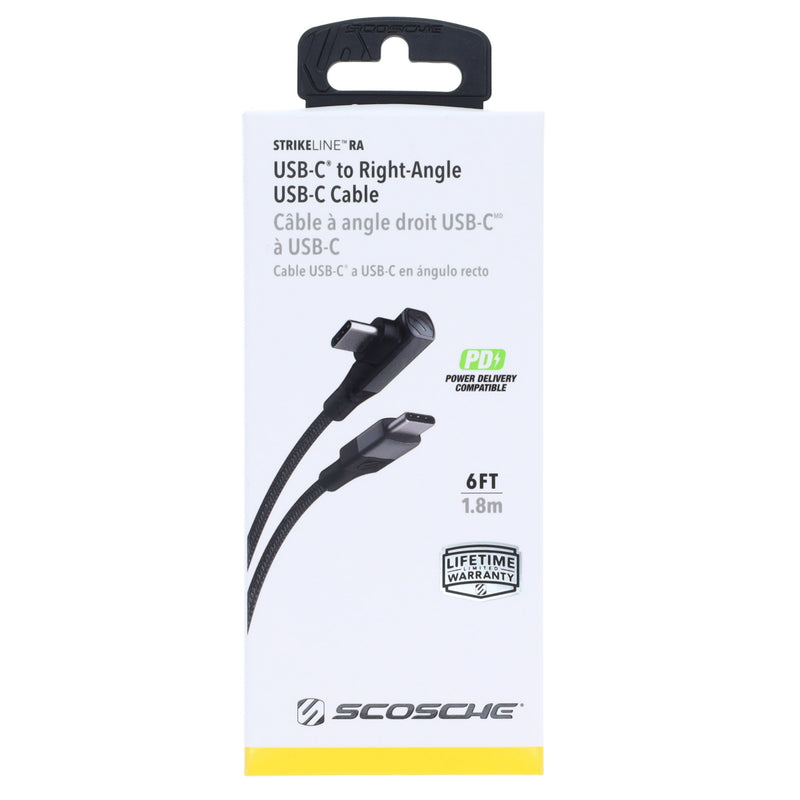 USBC to C R-Angle Cable 6ft  Blu-Gray