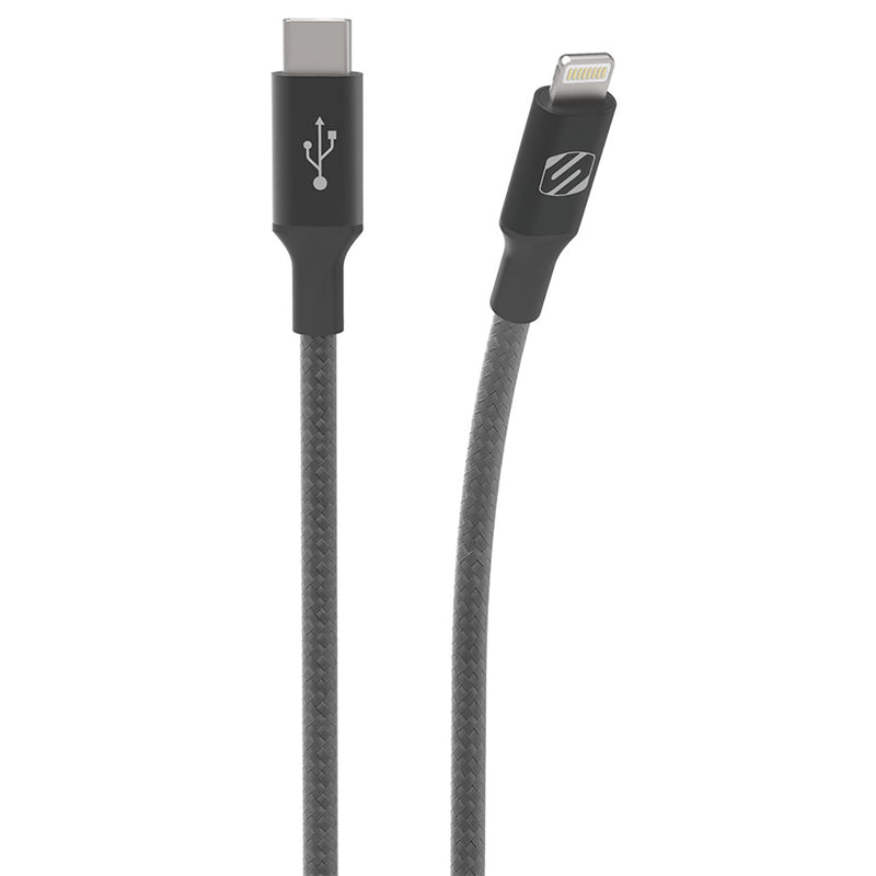 SC BRAIDED 4ft LIGHTNING TO C CABLE- GRA
