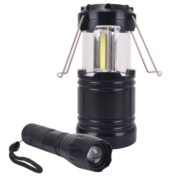 COB Camping Lantern and Flashlight Combo