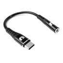 Cummins USB-C Audio Aux Adapter in  Flexible Steel with Female Connector 3.5 Aux Port - 5in CMN4713