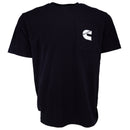 Cummins Unisex T-Shirt Short Sleeve Black Cotton Pocket Tee CMN4744 - Small