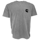 Cummins Unisex T-Shirt Short Sleeve Sport Gray Pocket Tee CMN4753  - Medium