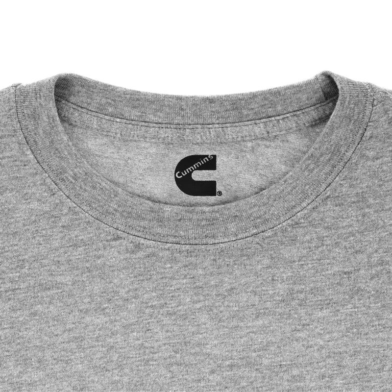 Cummins Unisex T-Shirt Short Sleeve Sport Gray Pocket Tee  CMN4758 - 4XL