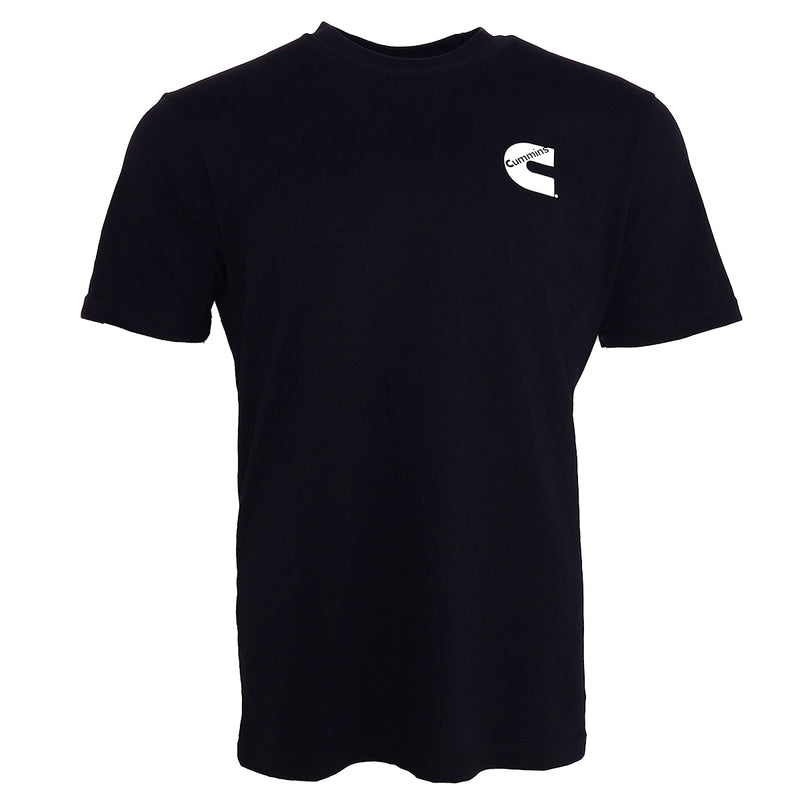 Cummins Unisex T-Shirt Short Sleeve Black Cotton Tagless Tee CMN4759 - Small