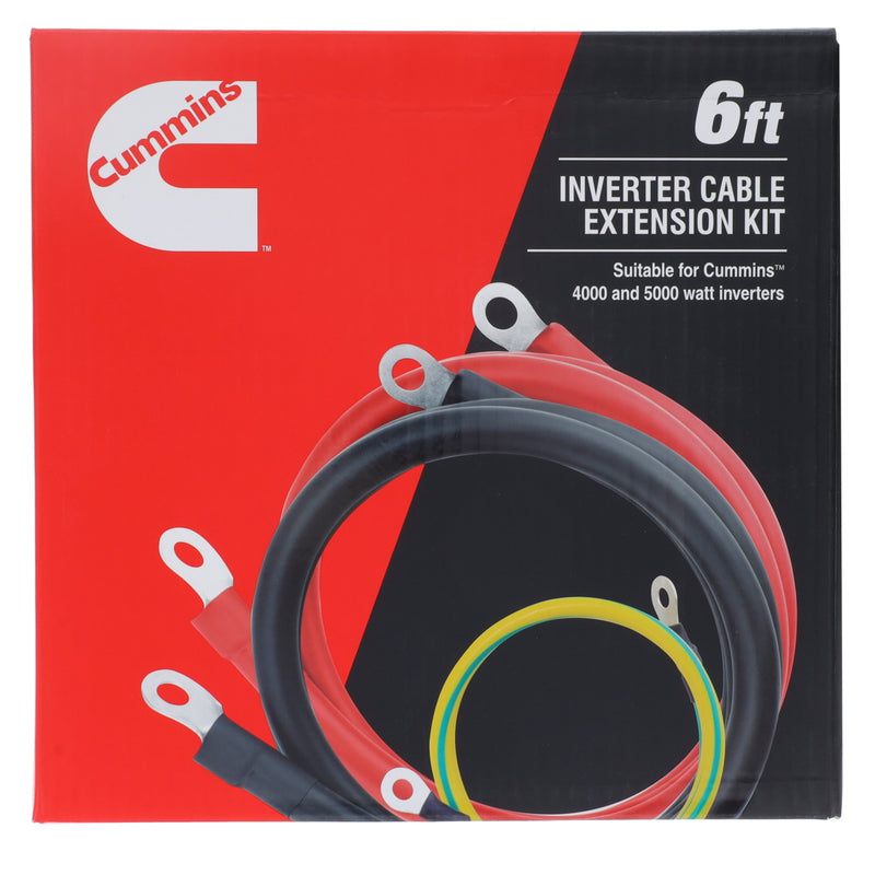 Cummins Installation Cable Kit for 4000W and 5000W Inverters 6ft Extension Cables w Ring Terminals CMNIKT4