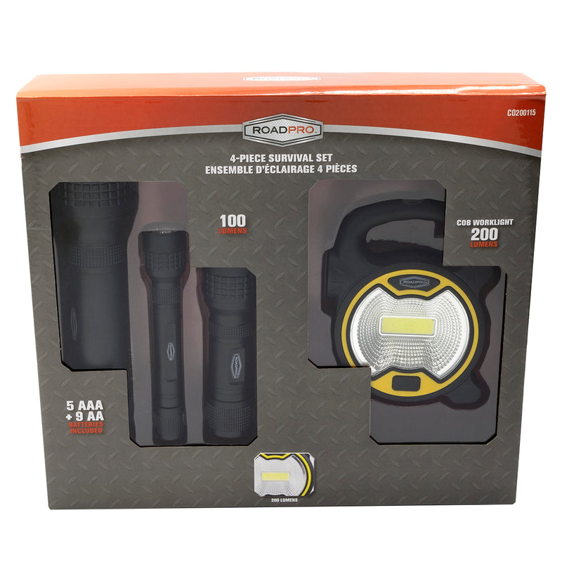 2 pocket-size flashlights providing 50-60 lumens for convenient on-the-go visibility