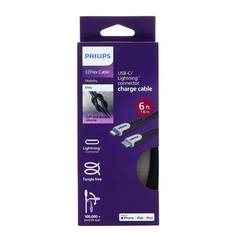 Philips USB-C to Lightning  6ft  Black
